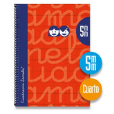 Bloc Espiral Estándar Liso 80H 90g | Lamela | Cartón | Formato Estándar | Pack 5 Unidades